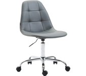 Silla de oficina taburete para ordenador con ruedas regulable en altura en sintético gris tabo10110