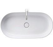 Duravit luv lavabo sobre encimera 80x40cm, sin rebosadero, sin orificio para grifo, sin orificio para grifo, pulido, 03798000001, color: blanco