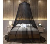 Mosquitera colgante tipo cúpula para puerta individual, cortina de cama con cifrado antimosquitos, color negro, 60 x 250 x 1200 cm