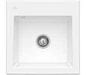 Villeroy et boch subway 50 s fregadero 52,5 x 51 cm sin escurridor white ceramicplus con vaciador manual