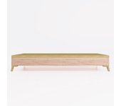 Canapé de madera tapizada color cambrian 160x200