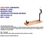 Jamonero mod.jaen madera pino+herraje pint.negro s-cuchillo 3025