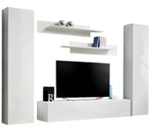 Mueble para tv fly a1 de diseño, color blanco brillante. mueble colgante moderno y de moda para su sala de estar.