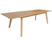 Mesa de jardín de madera de acacia, 10 plazas, palena, natural, 275x100x75 cm