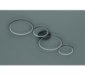 Plafón rondo 4 círculos led negro l97 cm trio lighting