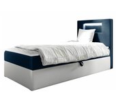 Cama continental baltimore 169, continental, individuales, azul, 80x200, tapiz, cuero ecológico, somieres, 82x212x104cm
