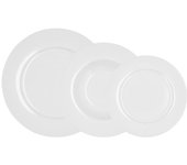 Vajilla 18 piezas porcelana blanca ala a bidasoa glacial ala ancha 18 piezas - 6 personas - blanco