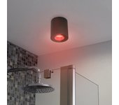 Lámpara de techo foco lámpara de techo redonda led gu10 6w bañera de luz cabina de ducha baño sensorial ip65 230v color negro rgb cct wifi