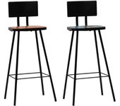 Vidaxl taburetes de cocina 2 unidades madera maciza reciclada
