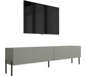Mueble tv, aloe, 170 x 52 x 32 cm, patas negras