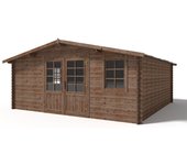 Caseta de jardín de madera 25 m2 - 5x5 m - 28 mm - impregnada - dom596 - altanka