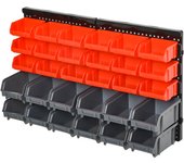Estantería de 33 piezas durhand rojo 37,5x18x95,5 cm
