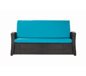Cojines para sofá de exterior azules cojines para sofá cojines para banco de jardín de 2 plazas 130x60x50cm cojines para muebles de poliratán-slim