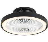 Ventilador de techo sin aspas pequeno inteligente | wifi | smart negro 54cm con led regulable y mando a distancia - dave