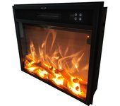 Quemador insertable chimenea eléctrica fuego 1500w negro. chimenea eléctrica insertable quemador 1500w. efecto de llama led.