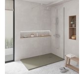 Koes - plato de ducha de resina modelo nilo – 100x180 – gris cuarzo ral 7039