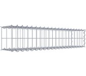 Gabión para montar con dimensiones 100 cm x 20 cm x 20 cm (l x a x p), malla 5 x 10 cm, espiral,. atenc.: falta una reja - diámetro del cable 4 mm