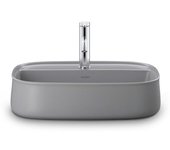 Duravit zencha lavabo sobre encimera 550 mm, un agujero de grifo, 23745567711, color: gris