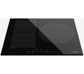 Placa de inducción meissa flex 6070bf universal blue 6000w 3 zonas + zona flexible negro 59 cm