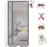 Mosquitera para puerta lateral 100x210 cm - cortina magnética de verano - red invisible transpirable - ideal para puertas interiores y exteriores