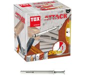 Caja de 50 tacos clavo lsn attack 8 x 80 mm + tornillo lsn-sk tox 017102231