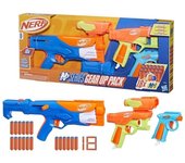 Nerf pack 3 lanzadores n series gear up, pistola de dardos, 18 dardos nerf n1 solo compatible con lanzadores nerf n