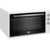 Mini horno - beko - bc50w - 50 l - convección natural - 4 funciones - 2 ventanas - puerta de cristal desmontable - blanco