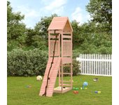Casita de juegos douglas con muro de escalada de madera maciza