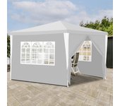 Pabellón carpa jardín - pabellón de jardín, pabellón cervecero para mercados y fiestas, ideal para bodas 3x3m blanca