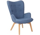 Sillón orejero nórdico durham azul