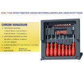 Sifer finstock juego destornillador-llave vaso 29 pz-t10229