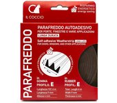 Burlete de goma para puerta de 6 m. perfil marrón