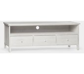 Mueble tv de madera blanco decapado 141x51 cm