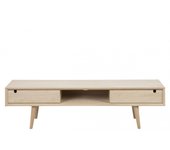 Mueble tv norsica 181, roble blanqueado, número de puertas: 2.00, 160x43x38cm, parcialmente montado