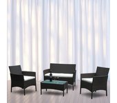 Conjunto de asientos de jardín conjunto de muebles de jardín cojines de jardín muebles de patio polirratán marrón