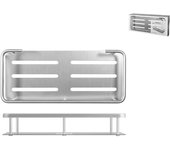 Estante rectangular de aluminio cm28x12xh5 h&h