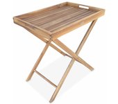 Mesa auxilar de jardín de madera, murcia, madera, 68x44x68 cm