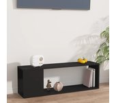 Mueble para tv madera negro 100x24x32 cm unico / negro