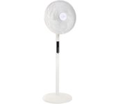 Air-light ring - ventilador de pie blanco ø40cm 70w con corona de iluminación led
