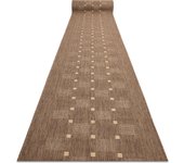 Alfombra de pasillo sizal floorlux modelo 20079 color café/color maíz 120 cm 120x1050 cm