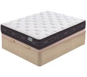 Pack ahorro flex colchón nube + canapé madera 25 - 160x200 cm - blanco