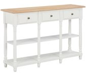 Mesa consola de mdf blanca 120x30x76 cm