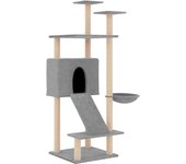 Torre para muebles de árbol para gatos, juguete para trepar, rascador, plataforma para trepar con postes 02_0022577