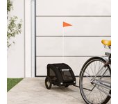 Remolque de bicicleta para mascotas negro vidaxl