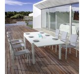 Decorspace mesa extensible de aluminio 'atlantic' para jardín y patio 180/270 cm