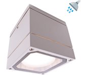 Foco de techo para cabina de ducha, baño, bañera, sauna, aplique de pared, portalámparas led gx53 230v cuadrado blanco sin lámpara