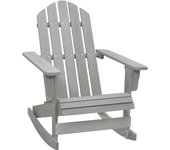 Maison exclusive - mecedora de jardín de madera gris