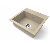 Fregadero cocina beige 41,5x44,2cm, fregadero granito 1 seno + sifón
