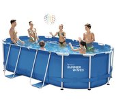 Piscina tubular oval 300x200x84 cm + depuradora