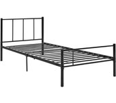 Cama individual de metal con somier de láminas de acero negro 90 x 200 cm 03_0002694
